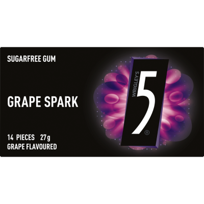 WRIGLEY'S 5 GUM GRAPE 27G 1X24