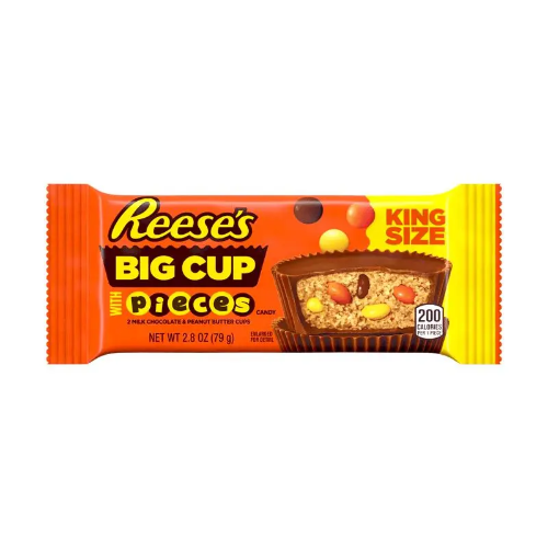 REESES PEANUT BUTTER CUP CHOCOLATE KING SIZE WITH PIECES 2.8 OZ-79G 1X16