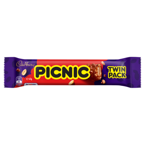 CADBURY TWIN PACK PICNIC 67G 1X25