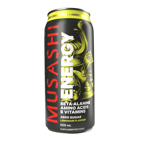 MUSASHI ENERGY DRINK LEMONADE 500ML CAN 1X12