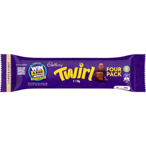 CADBURY TWIN PACK TWIRL FOUR PACK 58G 1X42 (Clearance)