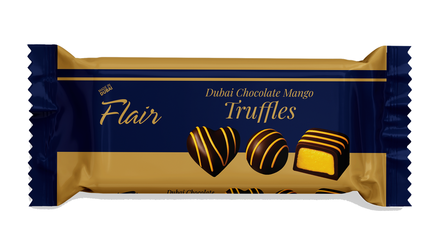 FLAIR DUBAI CHOCOLATE MANGO TRUFFLES 45G 1X12 (Clearance)