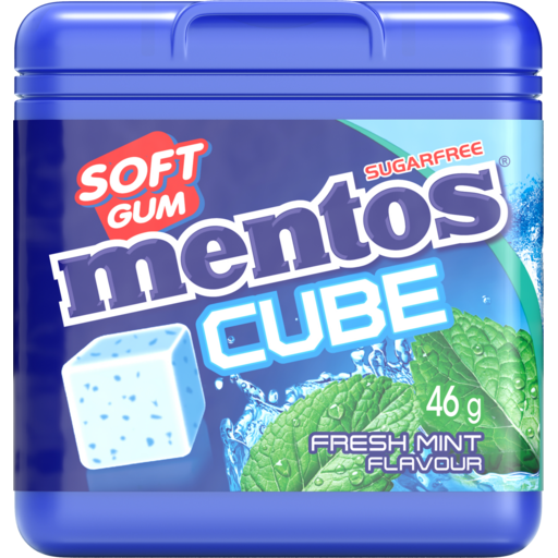 MENTOS CUBE GUM ICE MINT 46G 1X4