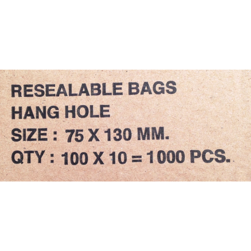 ZIP BAG BAG 75X130
