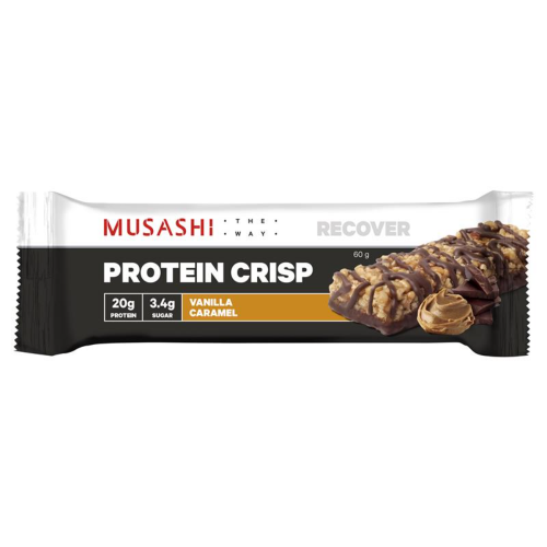 MUSASHI PROTEIN BAR PRO CRISP VANILLA CARAMEL 60G 1X12