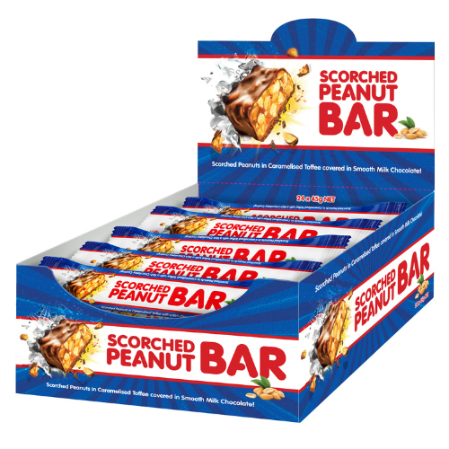 SCORCHED PEANUT BAR 45GM 1X30