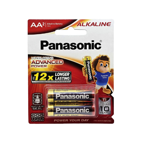 PANASONIC BATTERIES ALKANINE AA 2PACK 1X12
