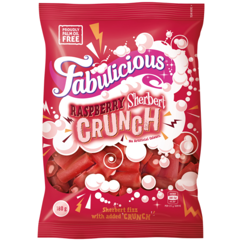 RJ'S BAG FAB RASPBERRY CRUNCH 180G