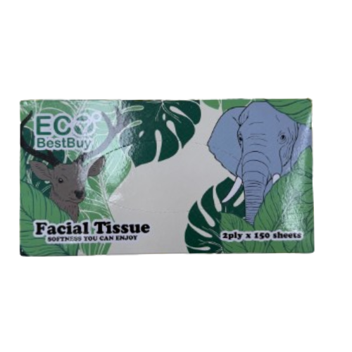 ECO BEST BUY FACIAL TISSUE OLD BLACK 2PLY 150 SHEETS