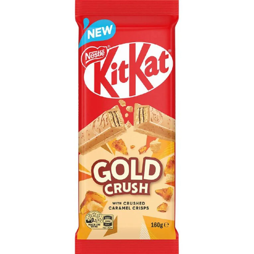 NESTLE BLOCK KITKAT GOLD CRUSH 160G 1X12 (Clearance)