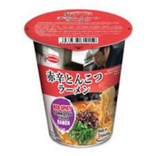 ACECOOK RED SPICY TONKOTSU FLAVOUR RAMEN INSTANT NOODLE CUP 73G 1X12