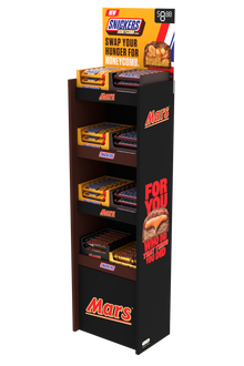 MARS 2 PAK SNICKERS HONEYCOMB TOWER 1X195
