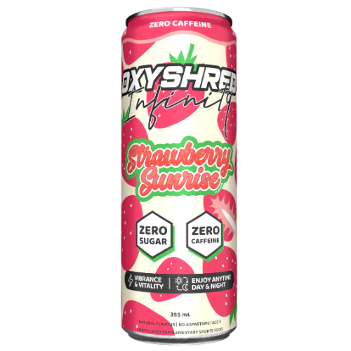 OXYSHRED ENERGY STRAWBERRY SUNRISE  CAN 355ML 1X12