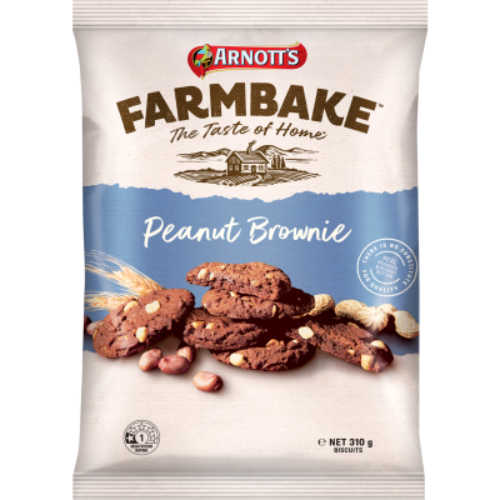 ARNOTT'S FARMBAKE PEANUT BROWNIE 310G