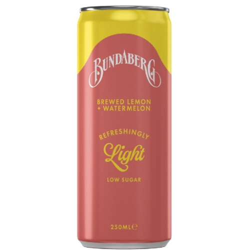 BUNDABERG CAN LEMON & WATERMELON 1X24 250ML (Clearance)