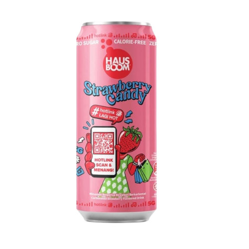 HAUS BOOM CARBONATED STRAWBERRY DRINK 320ML 1X24