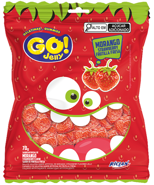 RICLAN GO JELLY STRAWBERRY KISSES 70G