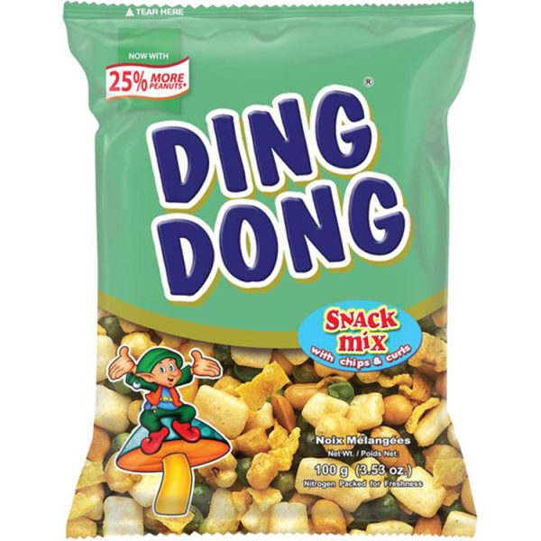 DING DONG SNACK MIX GREEN 100G