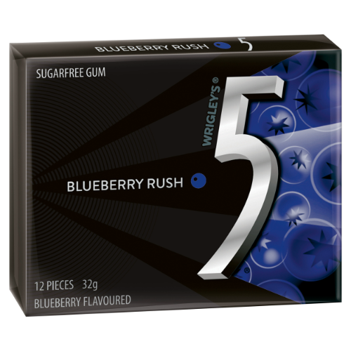 WRIGLEY'S 5 GUM BLUEBERRY 32G 1X10