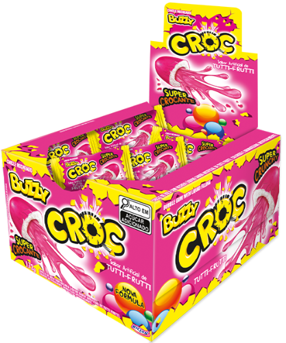 RICLAN BUZZY CROC TUTTI FRUTTI BUBBLE GUM 1X40