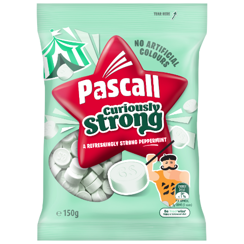 PASCALL FAMILY BAGS CURIO STRONG MINT 150G