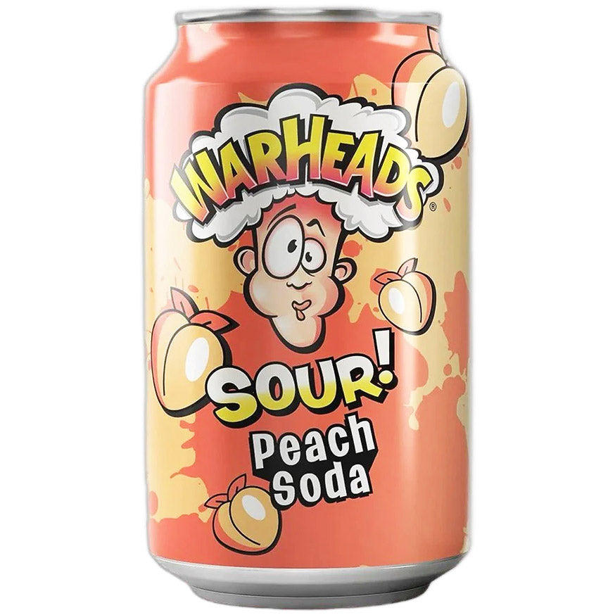 WARHEADS PEACH SOUR SODA 355ML 1X12