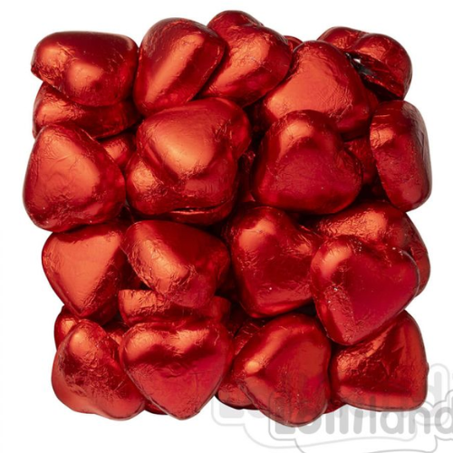 LOLLILAND RED CHOCOLATE HEARTS 500G