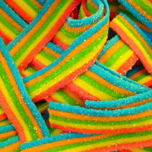 DRAGON NOVELTY SOUR RAINBOW BELTS 2KG 1X250