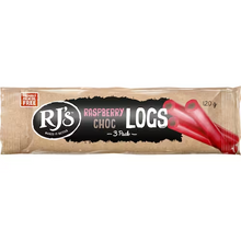 RJ'S TRIPLE RASPBERRY CHOC LOG 120G 3 PACK