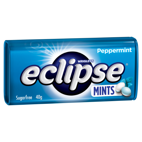 WRIGLEY'S ECLIPSE PEPPERMINT HARDPRESSED 40G 1X12