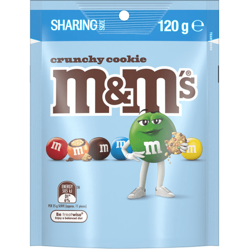 MARS M&M LARGE BAG CRUNCHY COOKIE 120G (Clearance)