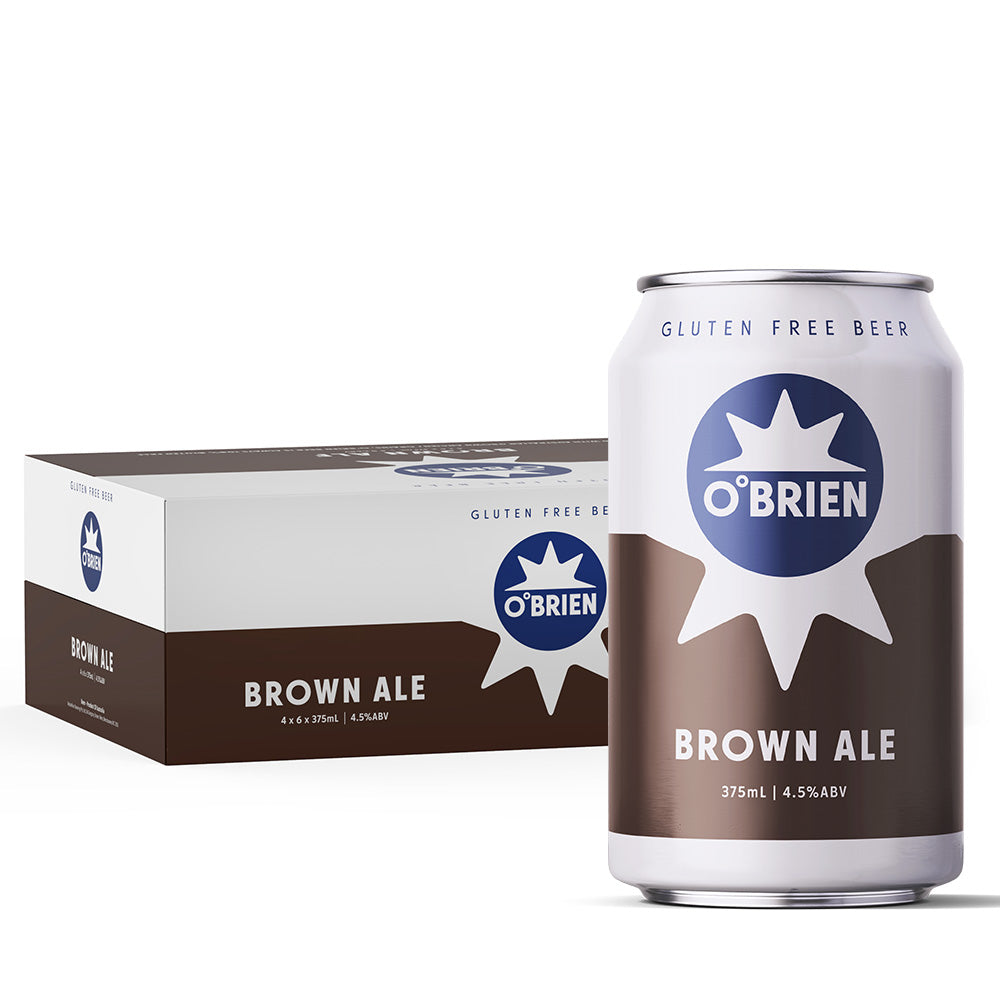OBRIEN Brown Ale – 24 x 375ml Cans, 4.5% ABV, CTNX24 (Clearance)