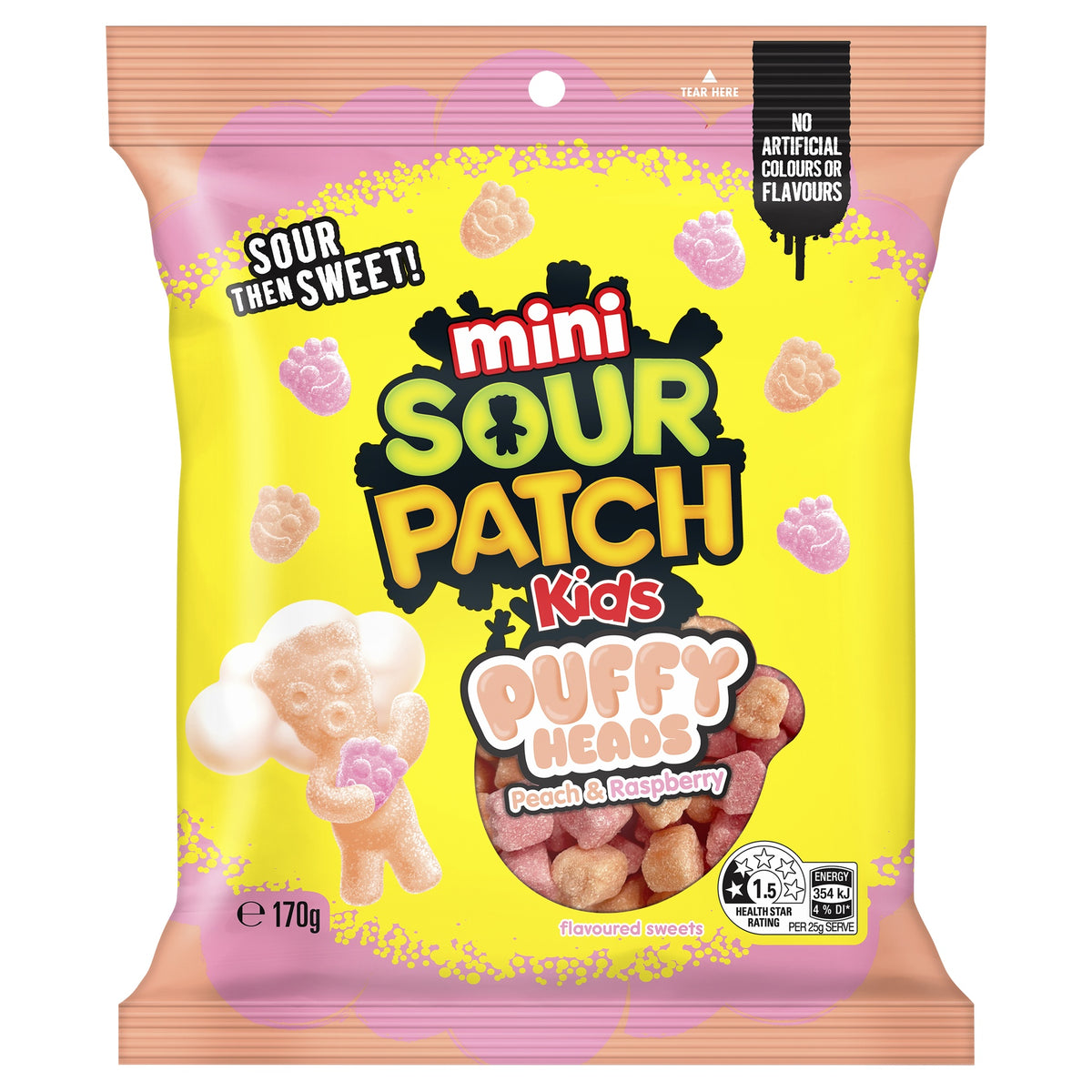 SOUR PATCH  KIDS PUFFY RASPBERRY 170G