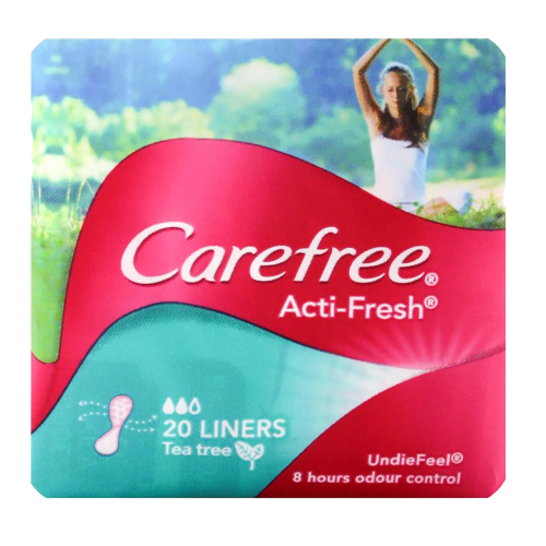 CAREFREE ACTI FRESH LINERS TEA TREE 120 1X12