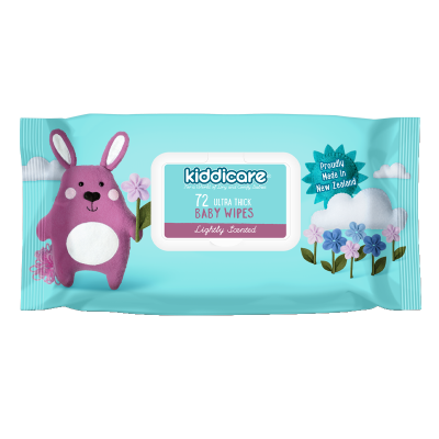 KIDDICARE BABY WIPES LIGHTLY SCENTED 1X12
