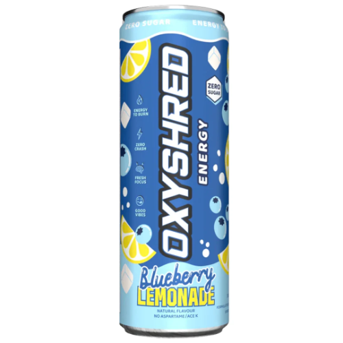 OXYSHRED ENERGY BLUEBRRY LEMONADE CAN 355ML 1X12