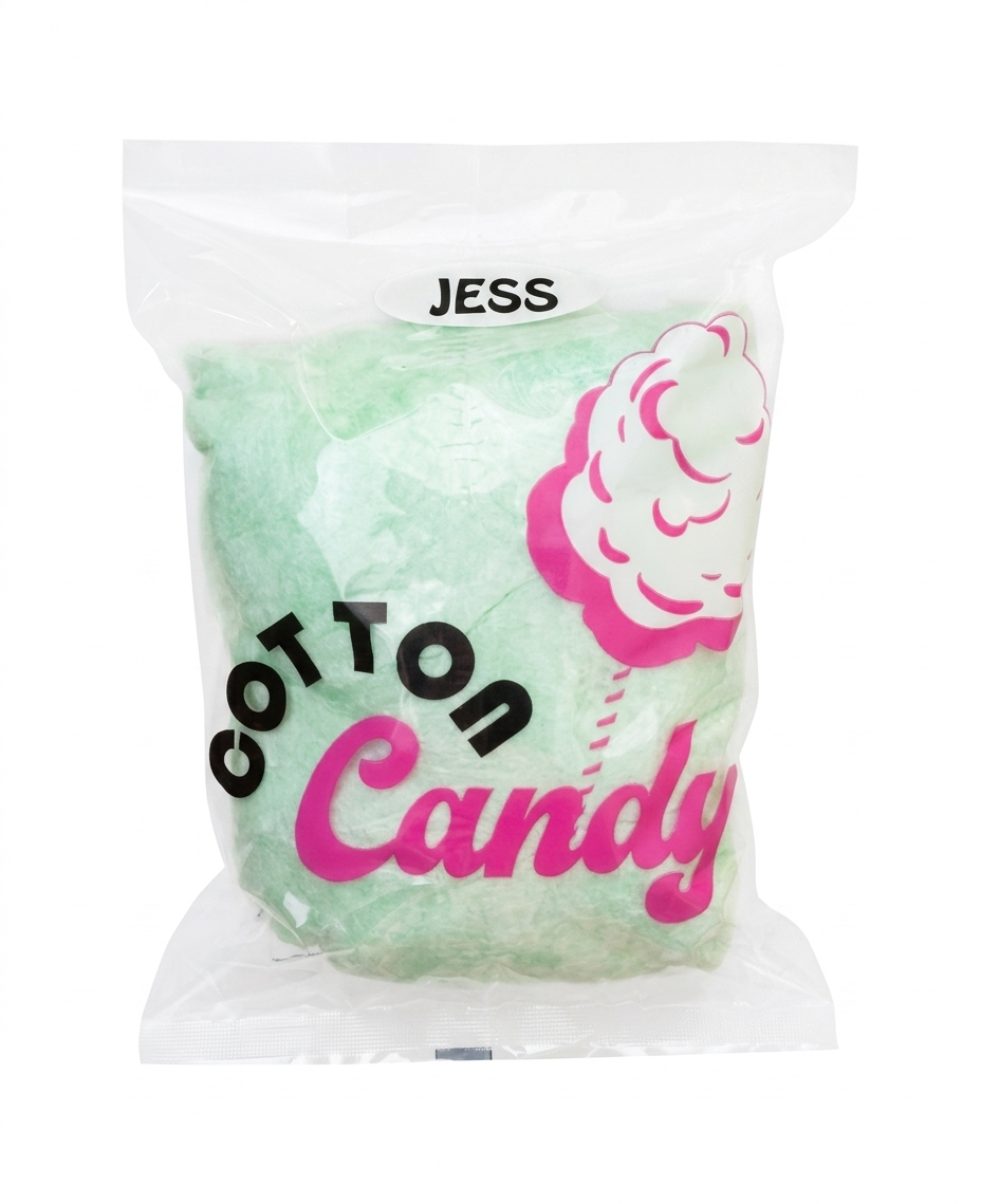 JESS CANDY FLOSS GREEN APPLE 100G
