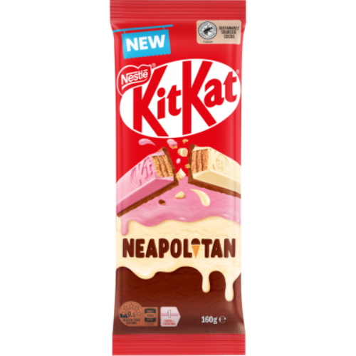 NESTLE BLOCK KITKAT NEAPOLITAN 160G 1X12
