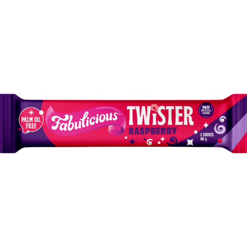 RJ'S FAB RASPBERRY TWISTER 40G 1X24 (Clearance)