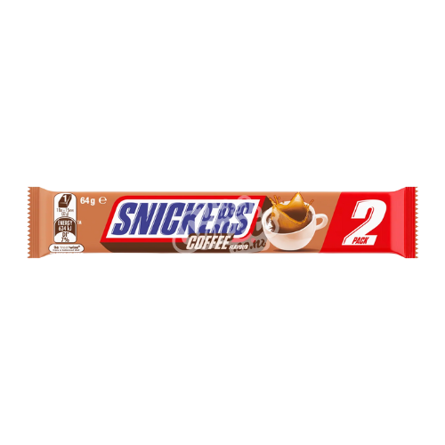 MARS 2 PACK SNICKERS COFFEE 64G 1X25