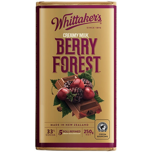 WHITTAKER'S BLOCK BERRY FOREST 250G 1X12