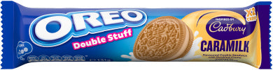 CADBURY OREO COOKIES DOUBLE STUFF CARAMILK 136G