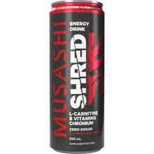 MUSASHI 34613 SHRED ENERGY DRINK RASPBERRY LEMONADE 355ML 1X12 (Clearance)