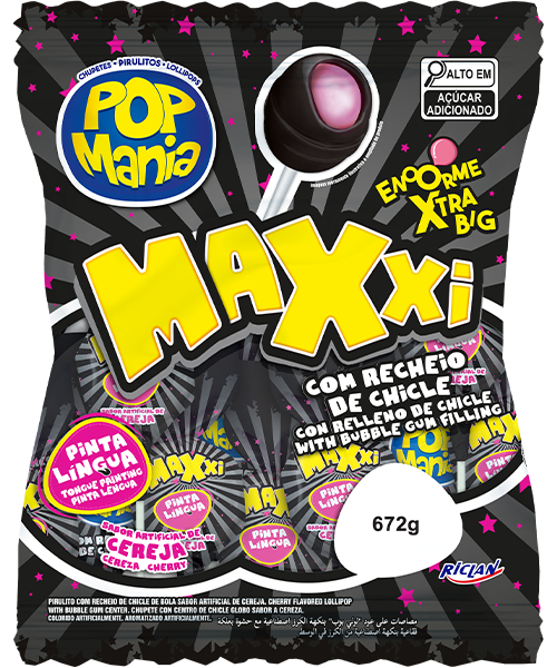 RICLAN POP MANIA MAXXI LOLLIPOP CHERRY 28G 1X48 --128772
