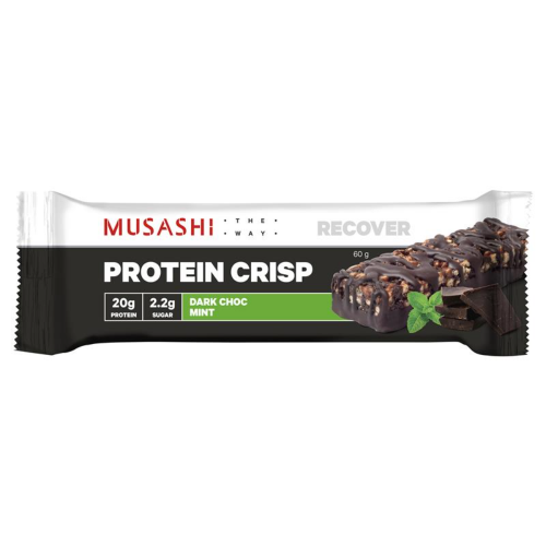 MUSASHI PROTEIN BAR PRO CRISP CHOC MINT 60G 1X12