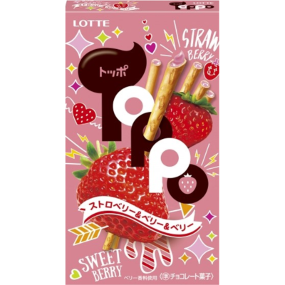 LOTTE TOPPO CHOCOLATE STRAWBERRY FLAVOUR 40G