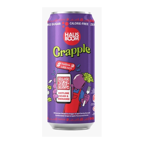 HAUS BOOM CARBONATED GRAPE DRINK 320ML 1X24