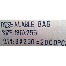 RESEALABLE BAG 180X255