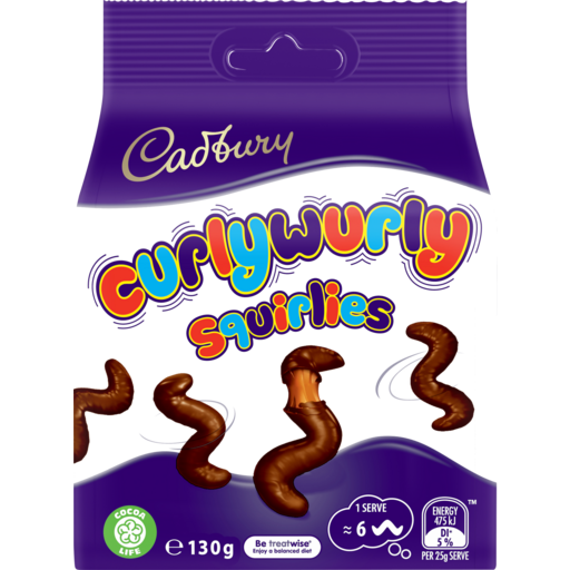 CADBURY CURLY WURLY SQUIRLIES 130G 1X10