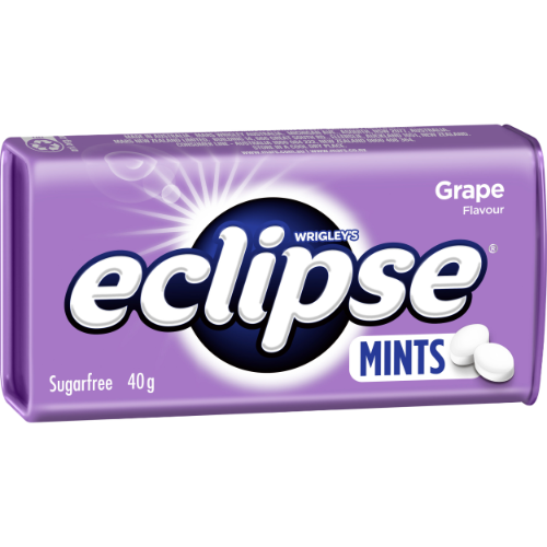 WRIGLEY'S ECLIPSE GRAPE HARDPRESSED 40G 1X12